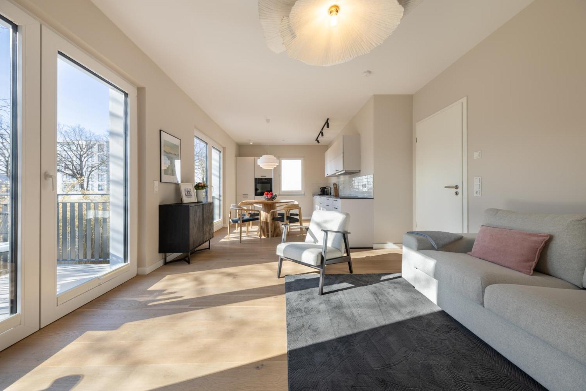 Ferienwohnung Strom Acht - Modern Frisch Inkl Stellplatz, Balkon - 200M Zum Alten Strom روستوك المظهر الخارجي الصورة